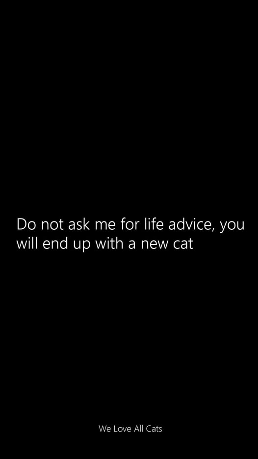 do not ask me for life advice