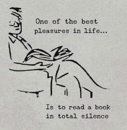 To read a book in total silence